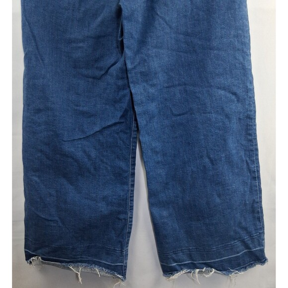 &DENIM Baggy High Waist Culotte Jeans Frayed Hem Size 29 Grunge Punk Skater - Picture 9 of 14